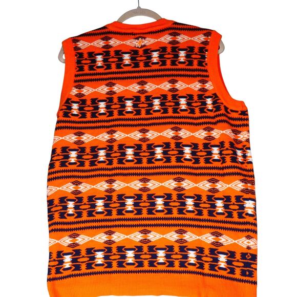 Denver Sweater Vest Womens XL Orange NFL Football Knit Team Apparel Broncos - Picture 6 of 10